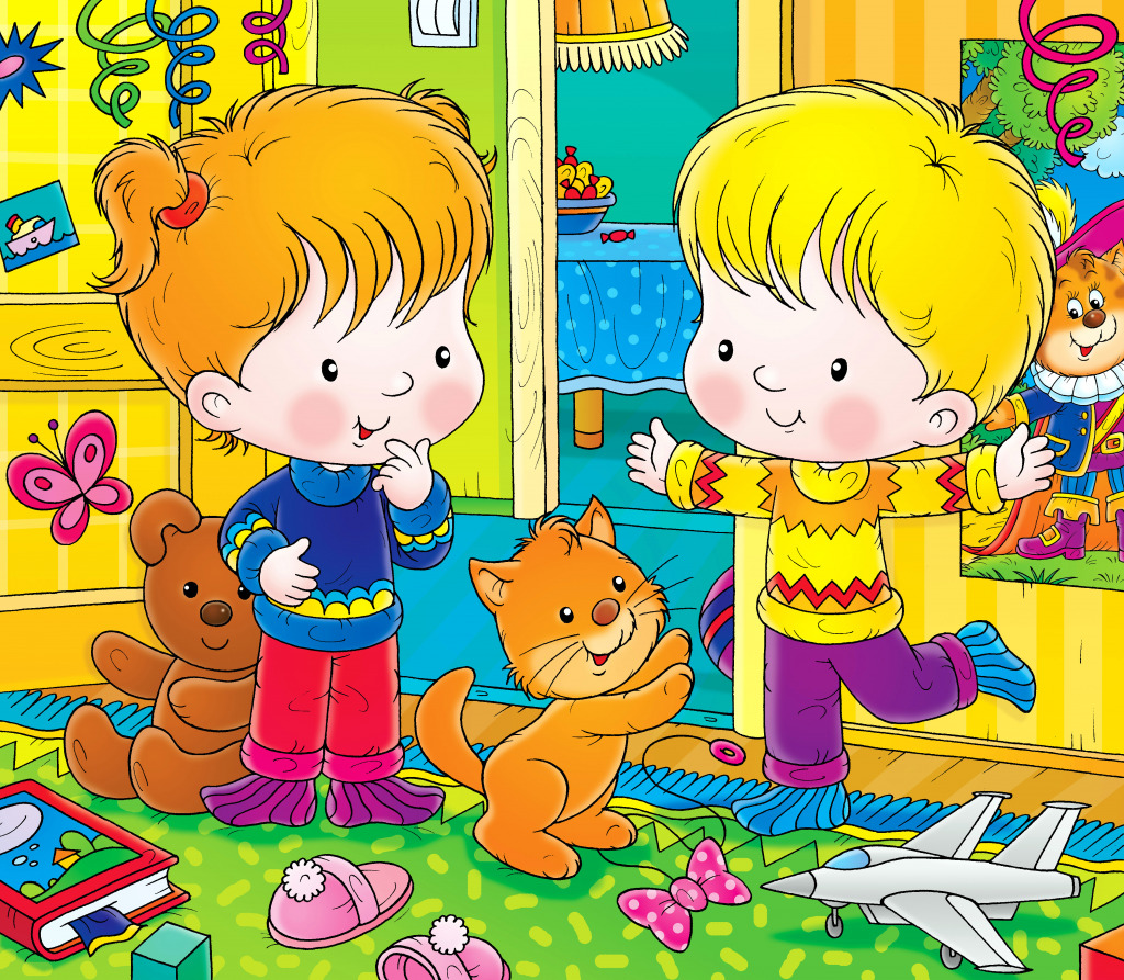 Children in the Playroom jigsaw puzzle in Kids Puzzles puzzles on TheJigsawPuzzles.com