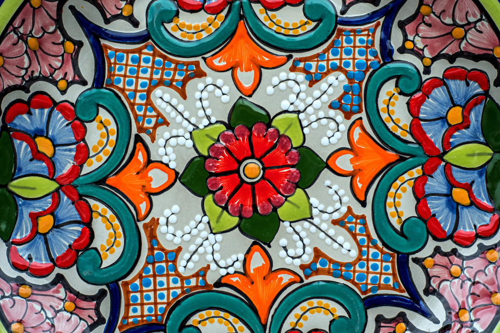 Mexican Porcelain Ceramics Design jigsaw puzzle in Handmade puzzles on TheJigsawPuzzles.com
