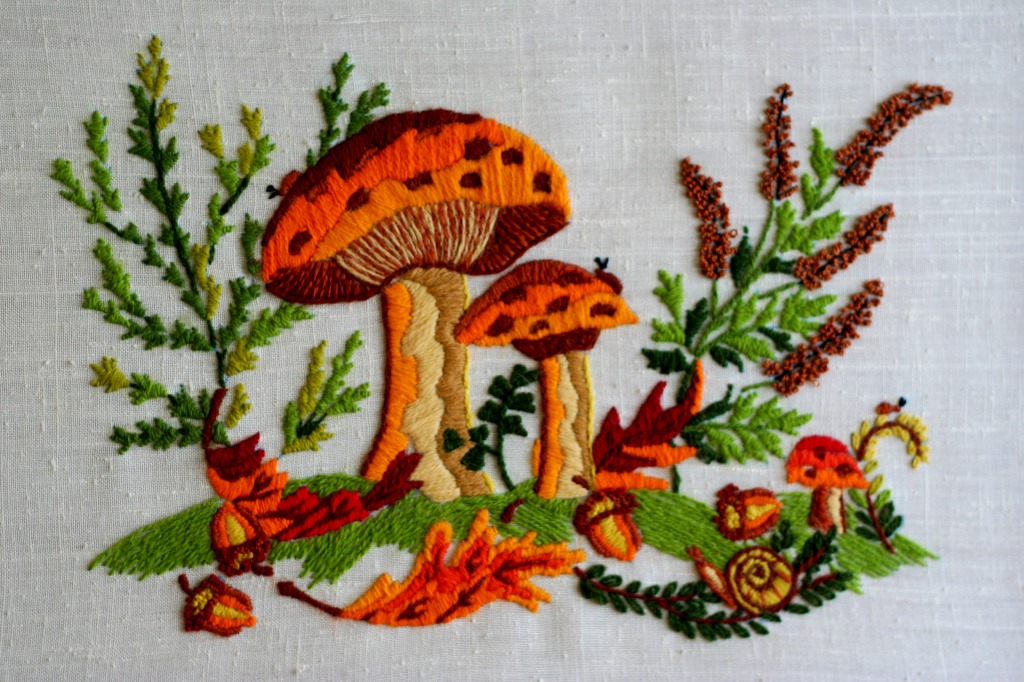 Des Champignons jigsaw puzzle in Handmade puzzles on TheJigsawPuzzles.com
