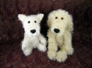 Crocheted Rooney and Bailie