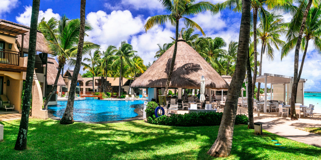 A Resort on the Mauritius Island jigsaw puzzle in Great Sightings puzzles on TheJigsawPuzzles.com