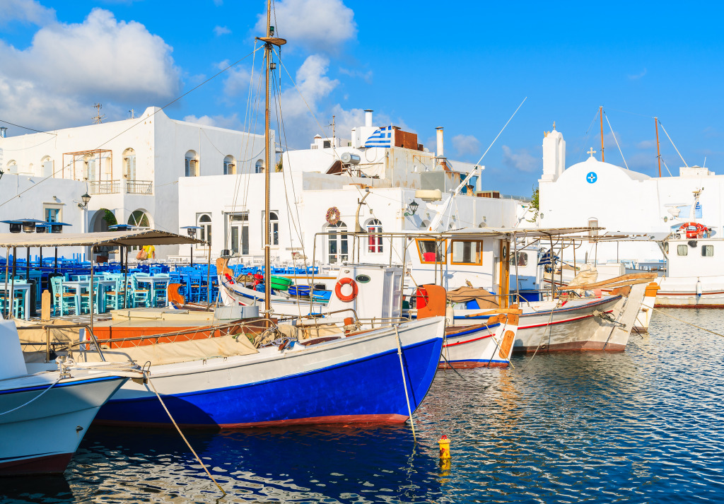 Fishing Boats, Naoussa Port, Greece jigsaw puzzle in Great Sightings puzzles on TheJigsawPuzzles.com