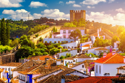 Historic Walled Town of Obidos, Portugal jigsaw puzzle in Castles ...