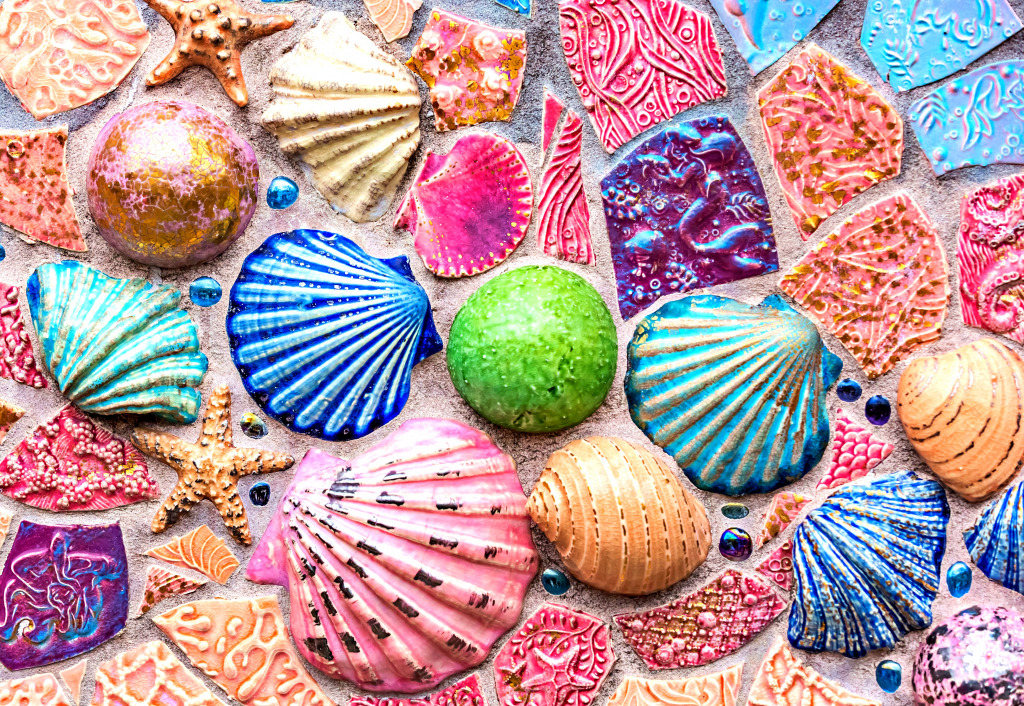 Sea Shells on the Wall jigsaw puzzle in Puzzle of the Day puzzles on TheJigsawPuzzles.com