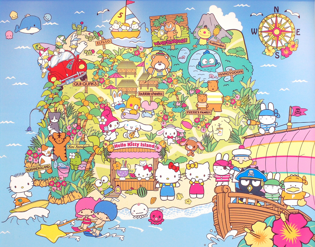 Carte de l’île Hello Kitty, Jeju, Corée du Sud jigsaw puzzle in Puzzles pour enfants puzzles on TheJigsawPuzzles.com