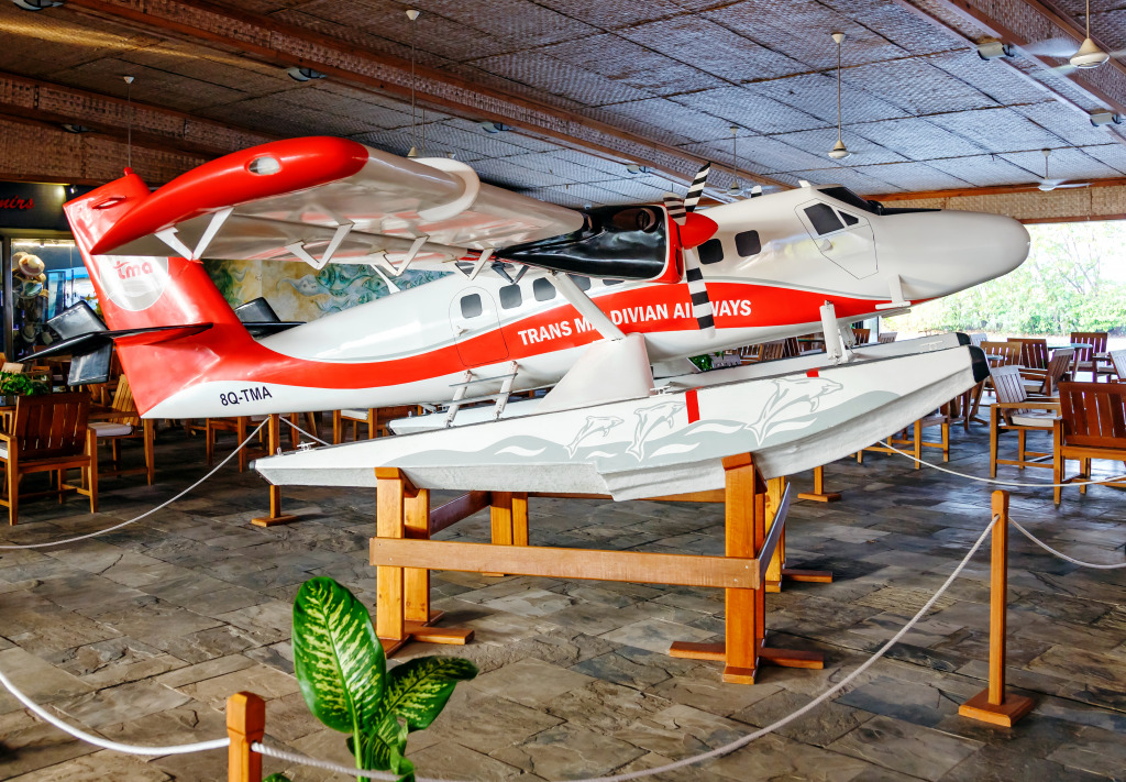 Seaplane Model At Male Airport, Maldives jigsaw puzzle in Aviation puzzles on TheJigsawPuzzles.com