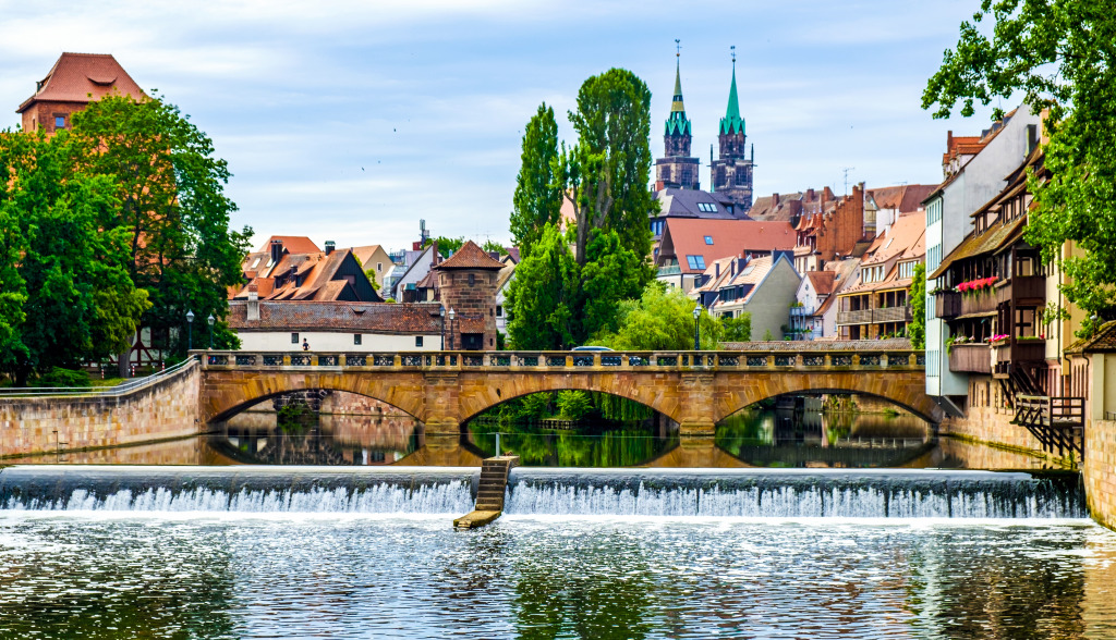 Old Town of Nuremberg, Germany jigsaw puzzle in Waterfalls puzzles on TheJigsawPuzzles.com