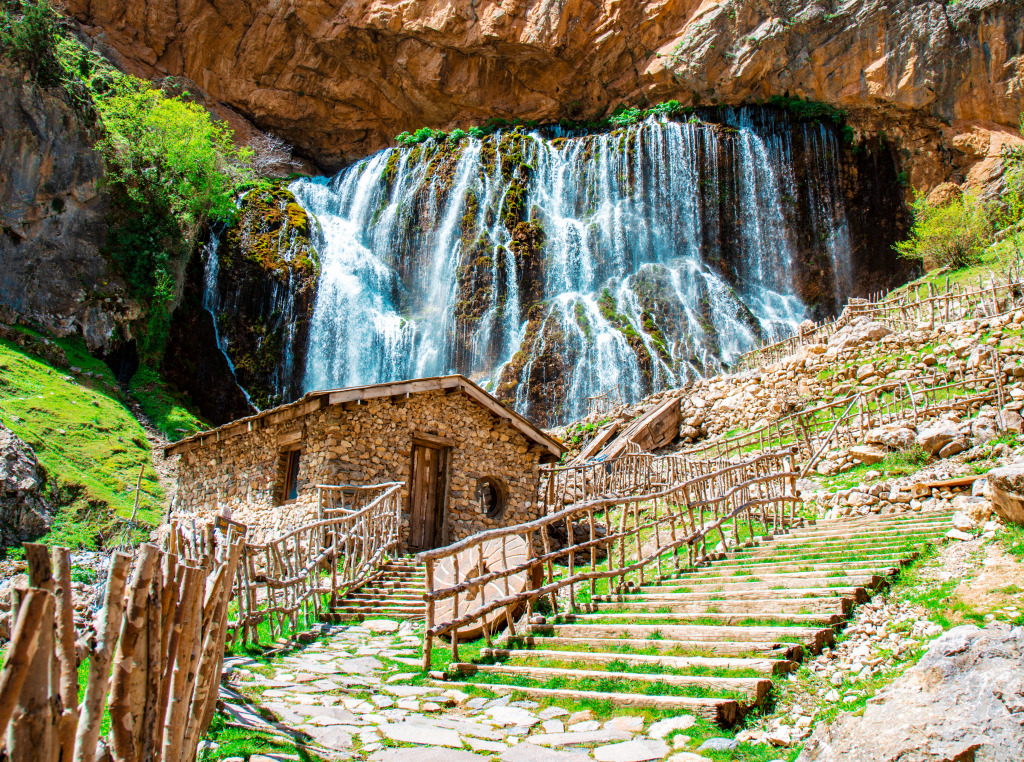 Waterfall in Kayseri, Turkey jigsaw puzzle in Waterfalls puzzles on TheJigsawPuzzles.com