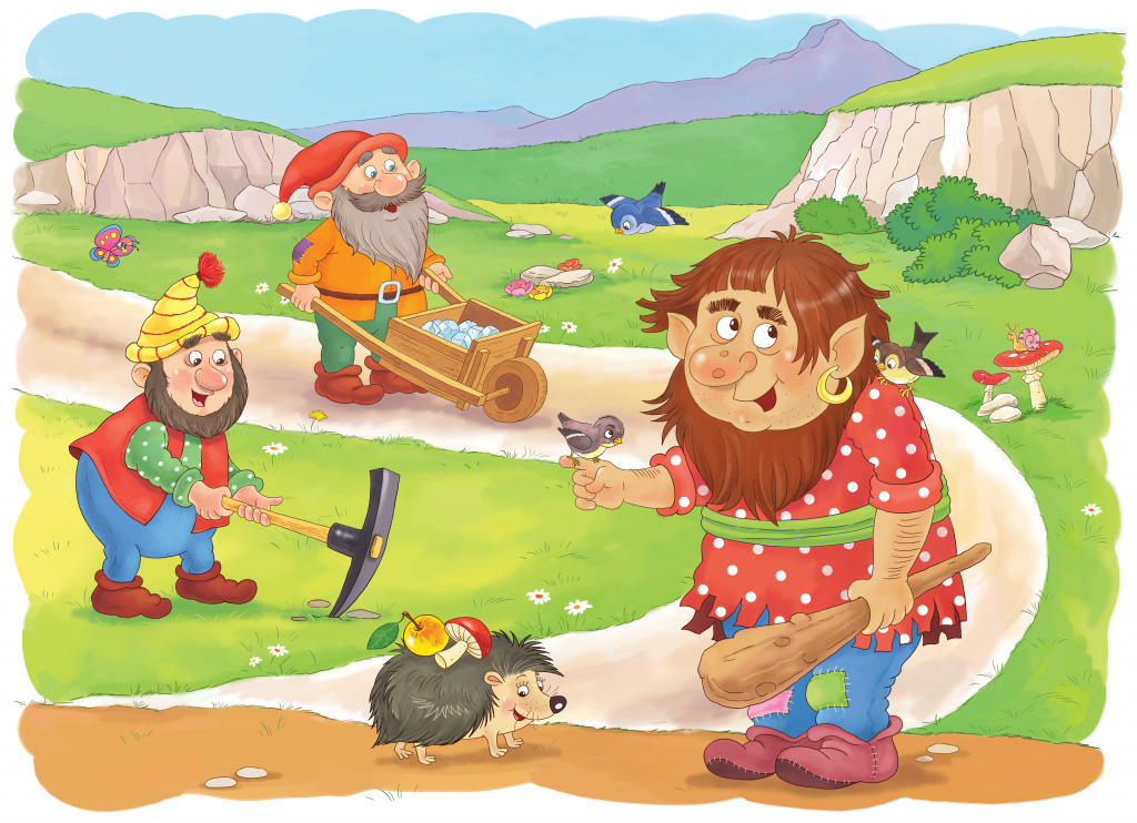 Cute Troll and Dwarfs jigsaw puzzle in Kids Puzzles puzzles on TheJigsawPuzzles.com
