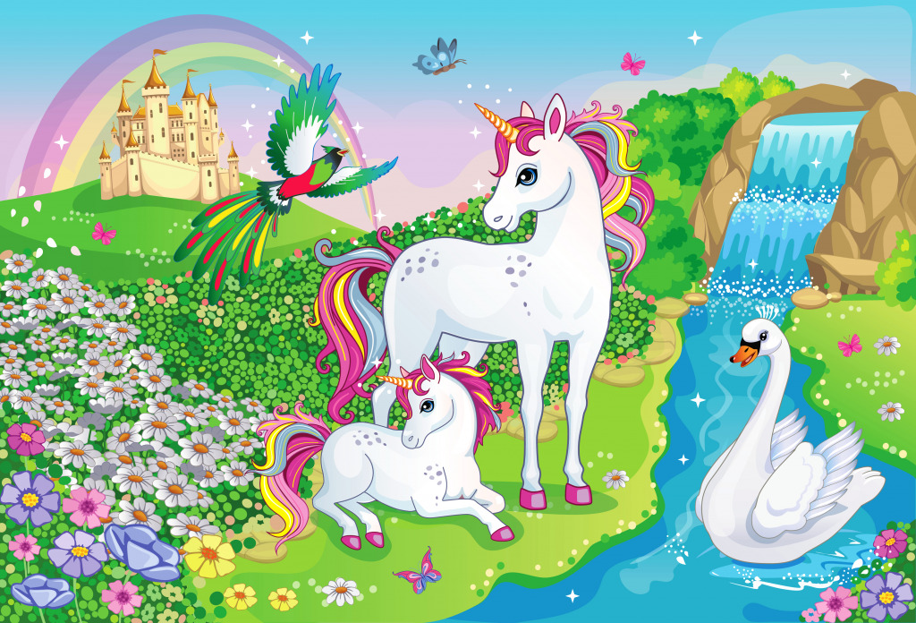 Unicorns in the Wonderland jigsaw puzzle in Waterfalls puzzles on TheJigsawPuzzles.com