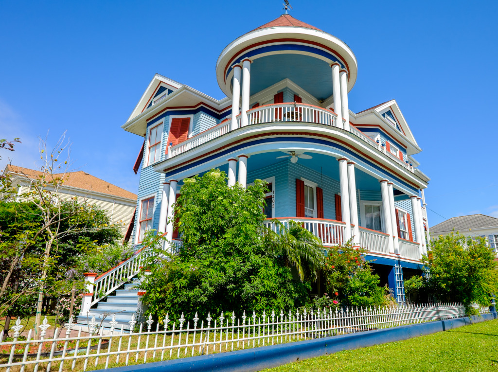 The Silk Stocking Historic District, Galveston TX jigsaw puzzle in Street View puzzles on TheJigsawPuzzles.com