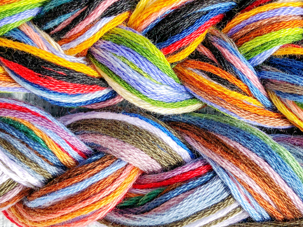 Multi-Colored Threads jigsaw puzzle in Puzzle of the Day puzzles on TheJigsawPuzzles.com