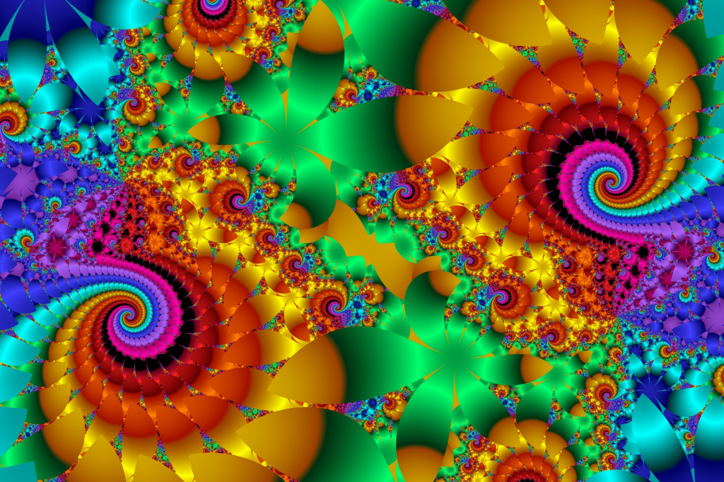 Fabuleux fond multicolore jigsaw puzzle in Fractals puzzles on TheJigsawPuzzles.com