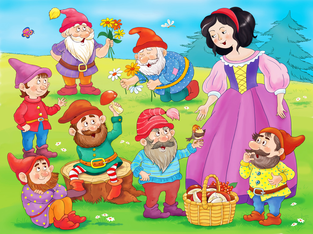 Snow White and the Seven Dwarfs jigsaw puzzle in Kids Puzzles puzzles on TheJigsawPuzzles.com