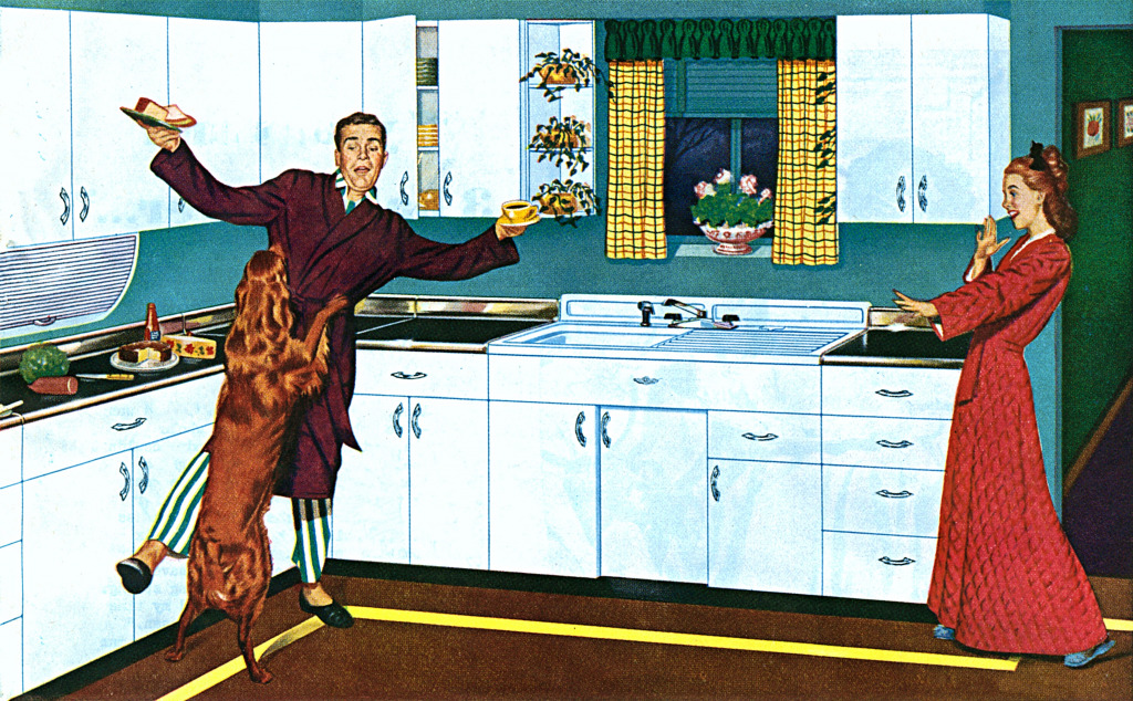 A Kitchen Scene, 1948 jigsaw puzzle in Food & Bakery puzzles on TheJigsawPuzzles.com