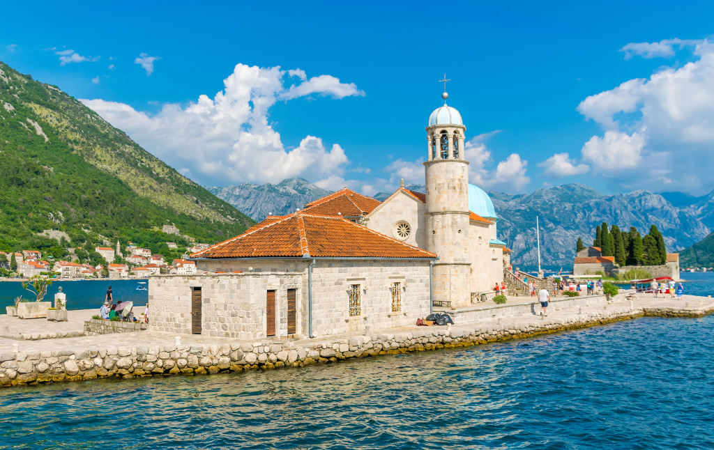 Our Lady of the Rocks, the Bay of Kotor jigsaw puzzle in Great Sightings puzzles on TheJigsawPuzzles.com
