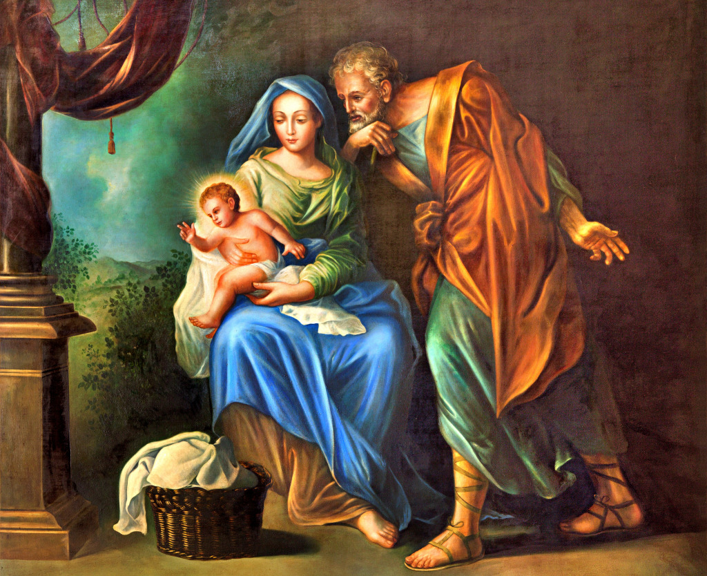 Fresco of the Holy Family, Cordoba, Spain jigsaw puzzle in Piece of Art puzzles on TheJigsawPuzzles.com
