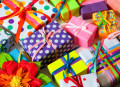 Gift Boxes with Colorful Ribbons