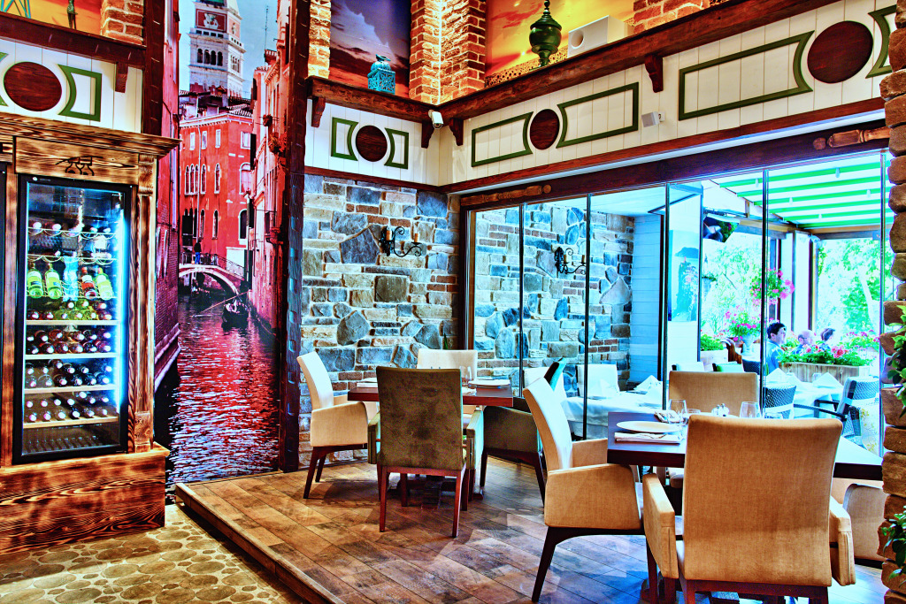 Interior Design of a Parisian Restaurant, France jigsaw puzzle in Puzzle of the Day puzzles on TheJigsawPuzzles.com