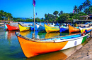 Fishing Boats on the River Bank, Goa, India