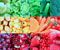 Collage of Fruits and Vegetables