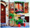 Picturesque Street of a Small Italian Village