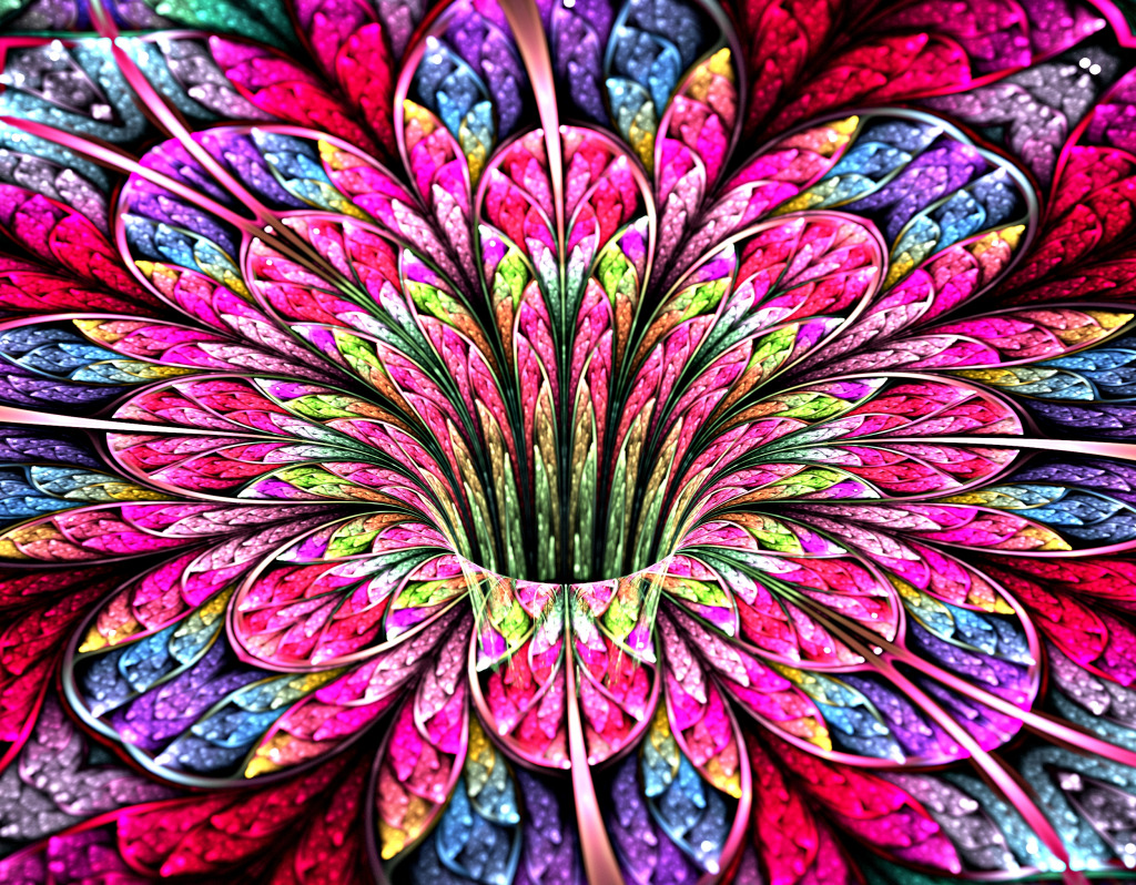 Colorful Fractal Flower jigsaw puzzle in Fractals puzzles on TheJigsawPuzzles.com