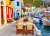 Street Restaurant with Harbor View, Greece