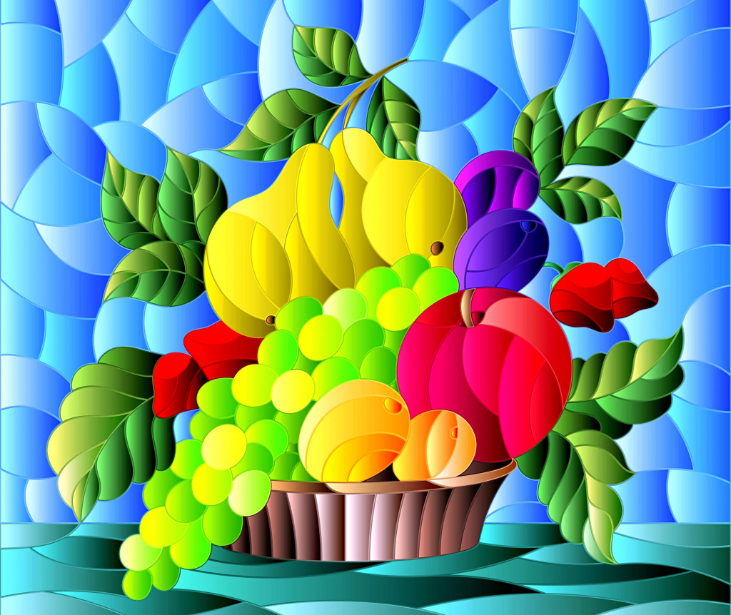 Berries and Fruits in a Basket on the Table jigsaw puzzle in Fruits & Veggies puzzles on TheJigsawPuzzles.com