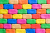 Wall Made of Colorful Plasticine Bricks