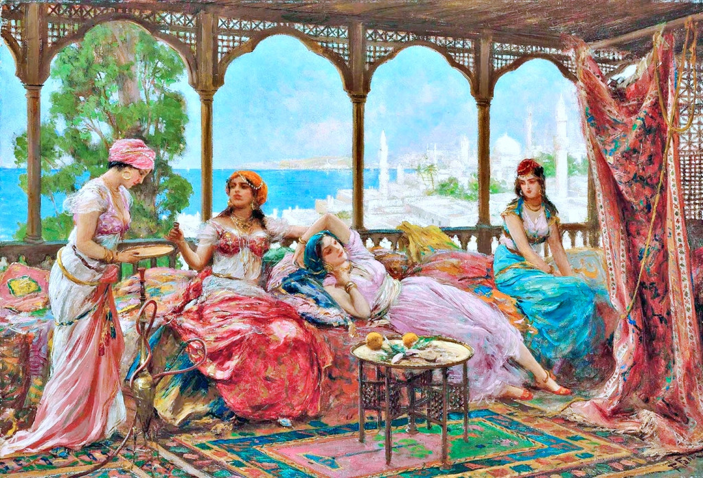 Resting on a Terrace jigsaw puzzle in Piece of Art puzzles on TheJigsawPuzzles.com