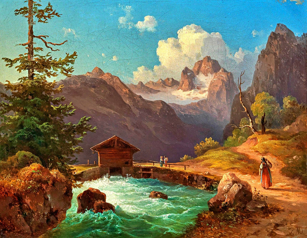 A View of the Dachstein Massif jigsaw puzzle in Piece of Art puzzles on TheJigsawPuzzles.com