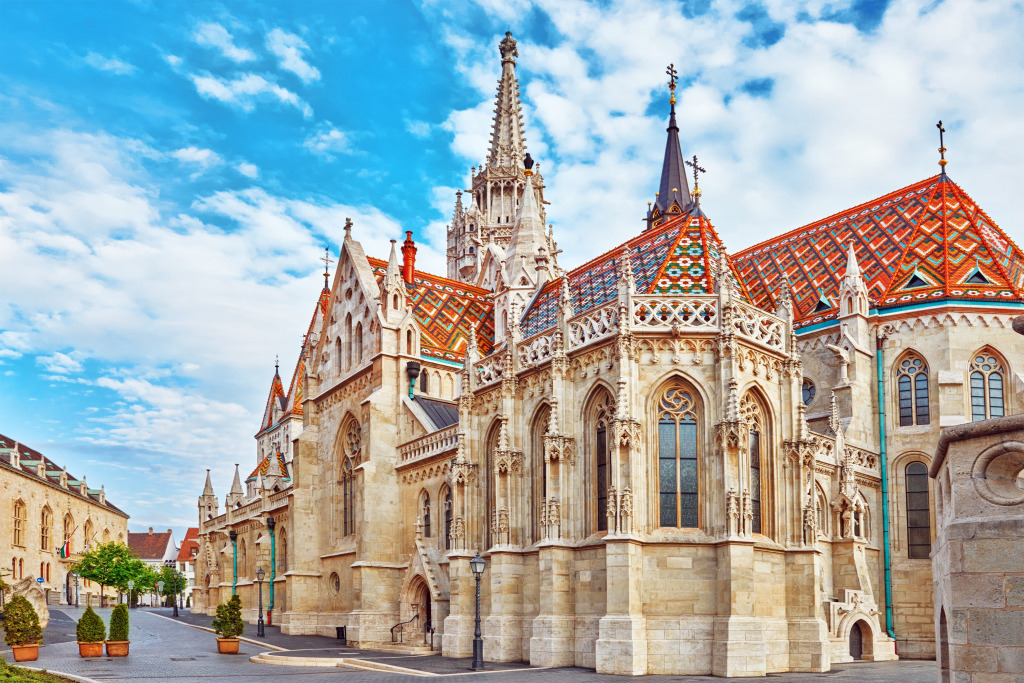 St. Matthias Kirche in Budapest, Ungarn jigsaw puzzle in Puzzle des Tages puzzles on TheJigsawPuzzles.com