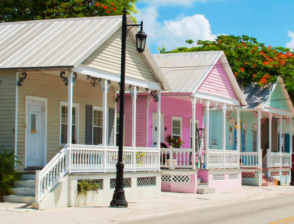 Typical Architecture of Key West, USA jigsaw puzzle in Puzzle of the Day puzzles on TheJigsawPuzzles.com