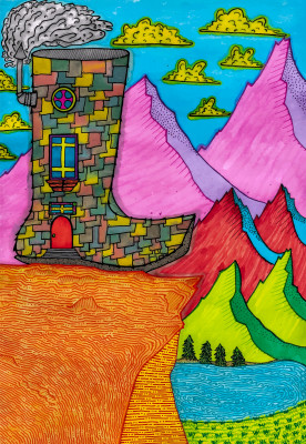 Shoe House Drawing jigsaw puzzle in Puzzle of the Day puzzles on