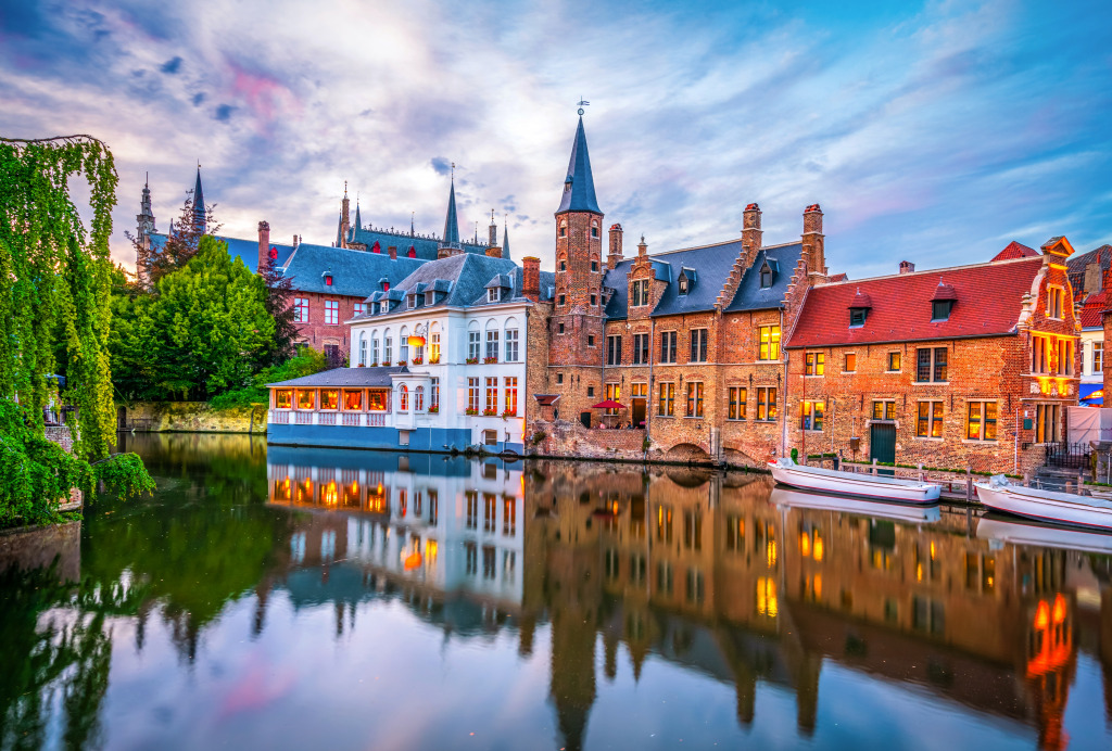 Center Bruges, Belgium jigsaw puzzle in Puzzle of the Day puzzles on TheJigsawPuzzles.com