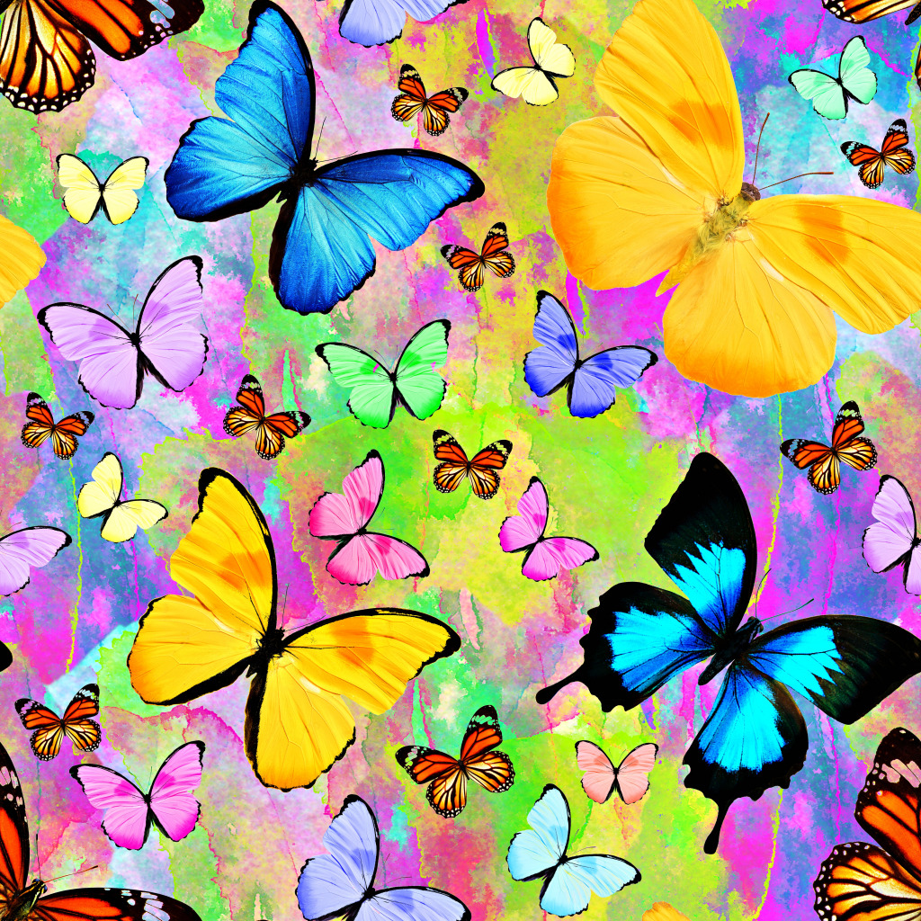 Colorful Tropical Butterflies jigsaw puzzle in Puzzle of the Day puzzles on TheJigsawPuzzles.com