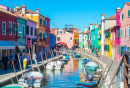 Colorful Facades of Houses, Burano, Italy