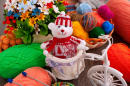 Knitting and Colorful Balls of Yarn