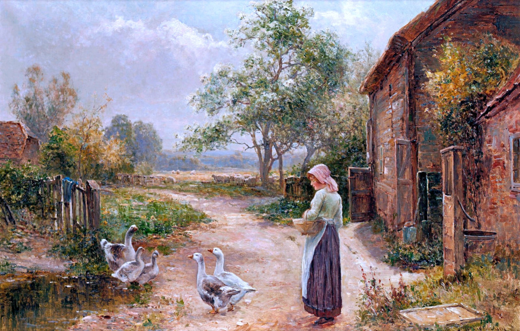 La fille du fermier jigsaw puzzle in Chefs d'oeuvres puzzles on TheJigsawPuzzles.com