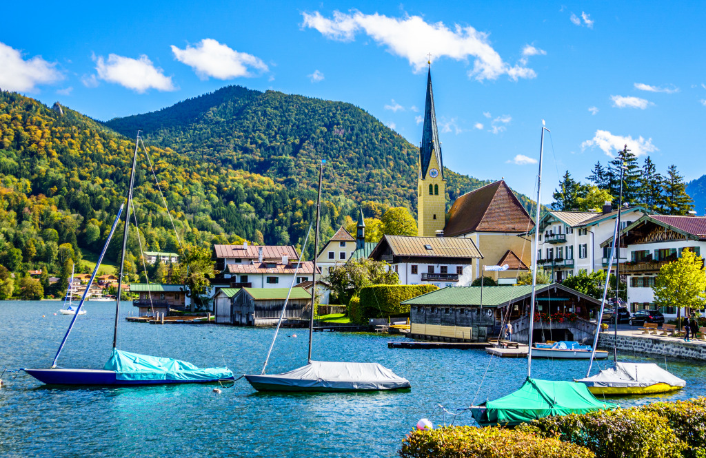 Famous Lake Tegernsee in Bavaria jigsaw puzzle in Great Sightings puzzles on TheJigsawPuzzles.com