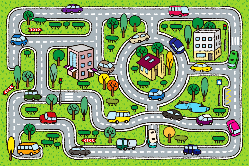 City Roads jigsaw puzzle in Kids Puzzles puzzles on TheJigsawPuzzles.com