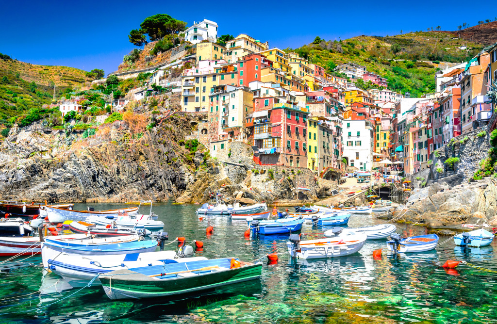 Cinque Terre, Riomaggiore, Liguria, Italy jigsaw puzzle in Great Sightings puzzles on TheJigsawPuzzles.com