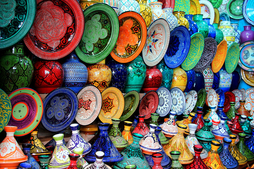 Moroccan Ceramics, Marrakesh jigsaw puzzle in Handmade puzzles on TheJigsawPuzzles.com