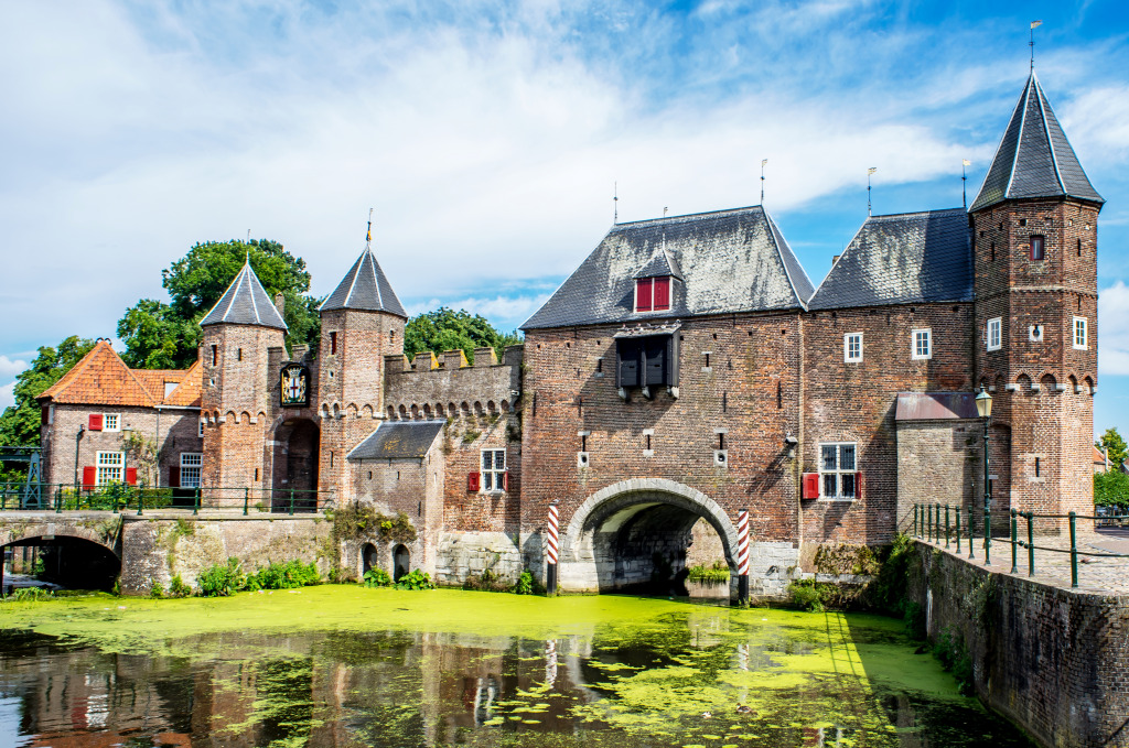 View of the Koppelpoort in Amersfoort jigsaw puzzle in Castles puzzles on TheJigsawPuzzles.com