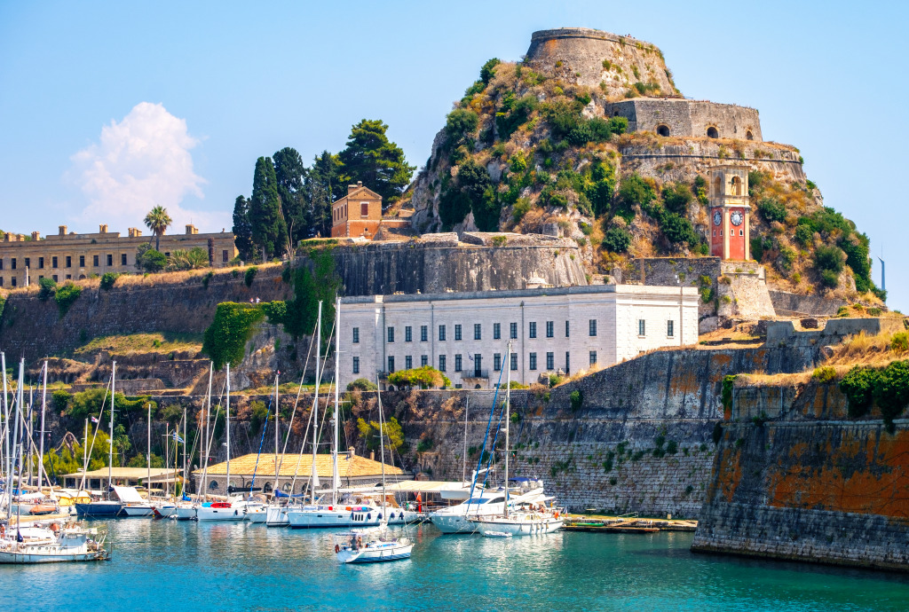 Old Fortress on Corfu Island, Greece jigsaw puzzle in Castles puzzles on TheJigsawPuzzles.com