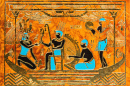 Egyptian Pharaoh with Musicians