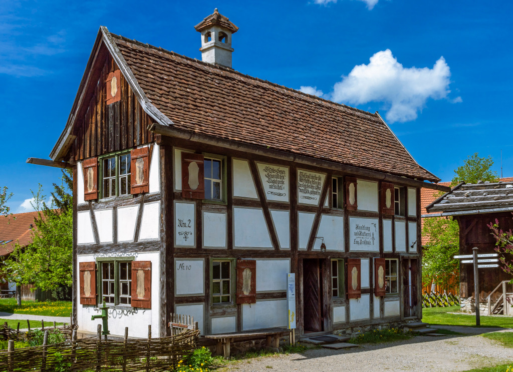 Musée de la ferme souabe, Bavière, Allemagne jigsaw puzzle in Paysages urbains puzzles on TheJigsawPuzzles.com