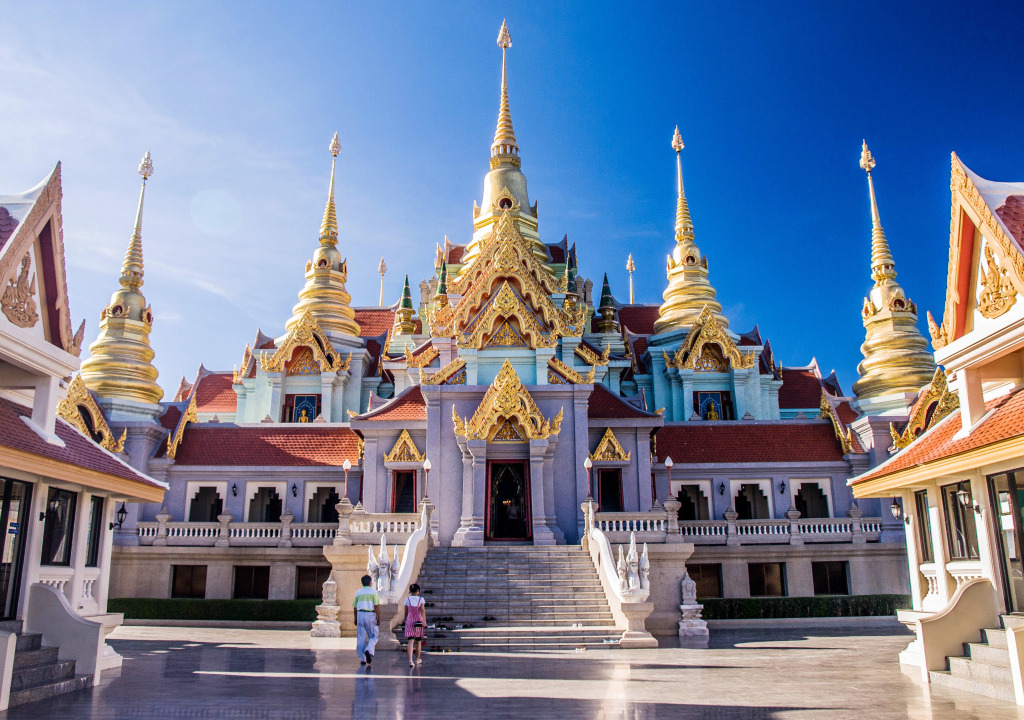 Phra Mahathat Chedi Phakdee Prakat, Thailand jigsaw puzzle in Castles ...