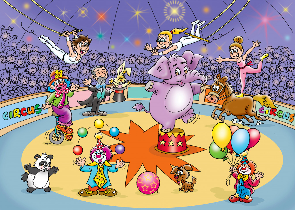 Circus and Performers jigsaw puzzle in Kids Puzzles puzzles on TheJigsawPuzzles.com